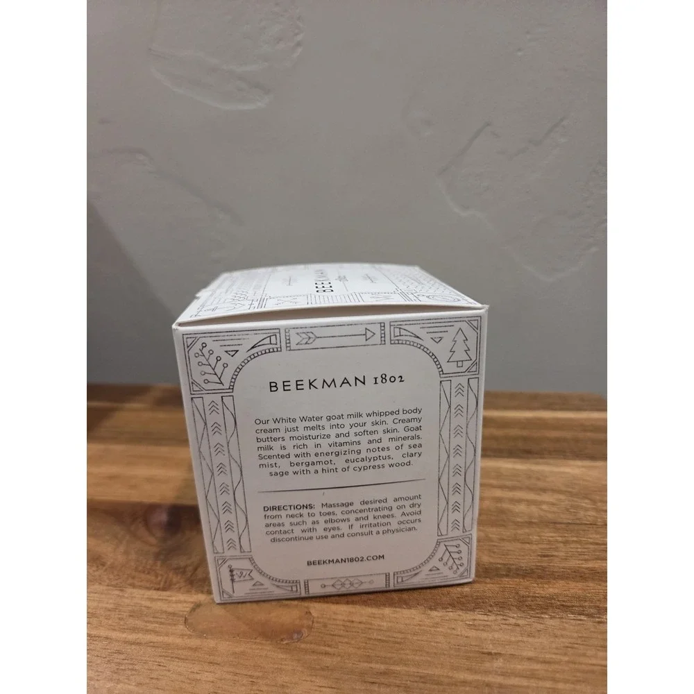 Beekman 1802 White Water Collection Goat Milk Whipped Body Cream 8 oz. New